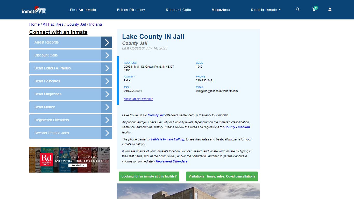 Lake County IN Jail - Inmate Locator - Crown Point, IN